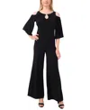 Msk Womens Rhinestone Cold Shoulder Jumpsuit In Black