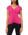Msk Women's Ruched-front Dolman-sleeve Top In Fuchsia