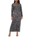 Msk Women's Sequin Crewneck Dress In Black