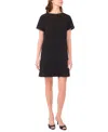 Msk Women's Short Sleeve Stud Detail Dress In Black