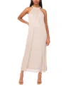 Msk Women's Sleeveless Draped Midi Dress In Neutral