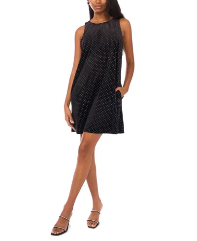 Msk Women's Sleeveless Keyhole Back Dress In Black