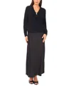Msk Women's Sleeveless Maxi Dress With Sweater In Black