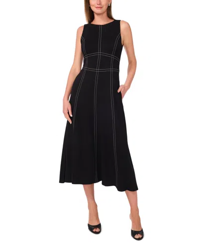 Msk Women's Sleeveless Midi Dress In Black