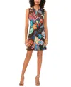 Msk Women's Sleeveless Zipper Dress In Multi