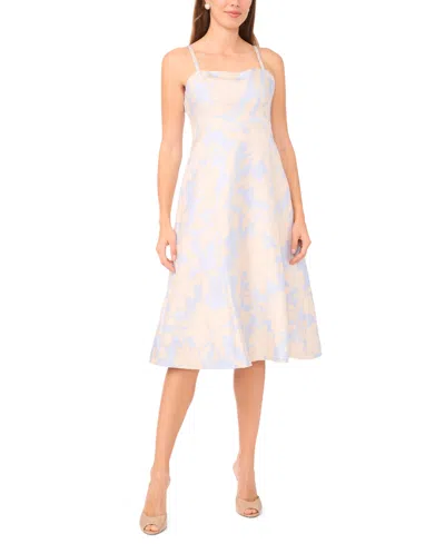 Msk Women's Spaghetti Strap Square Neck Dress In Orange