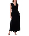 Msk Women's V-neck Maxi Dress In Black