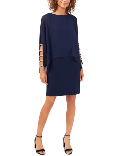 Msk Womens Embellished Mini Cocktail And Party Dress In Blue