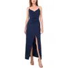 Msk Womens Embellished Polyester Evening Dress In Blue
