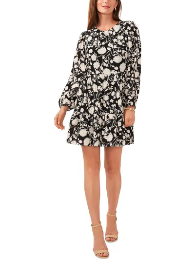 Msk Womens Floral Print Polyester Shift Dress In Multi