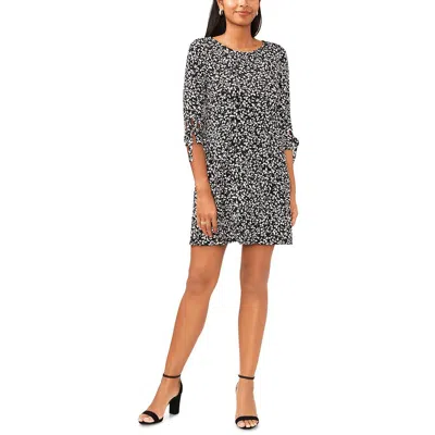 Msk Womens Grommet Midi Shift Dress In Multi