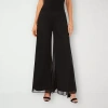 Msk Womens Mid Rise Wide Leg Palazzo Pant In Black