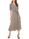 Shop Msk Womens Printed Mid Calf Midi Dress In Multi