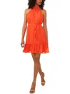 Msk Womens Ruffled Chiffon Mini Dress In Multi