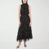 Msk Womens Sleeveless Dots Maxi Dress In Multi
