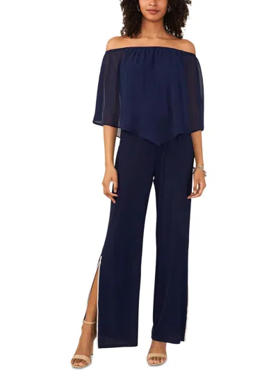 Msk Overlay Jumpsuit In Jbs Navy