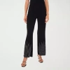Msk Womens Straight Mid Rise Pull-on Pant In Black