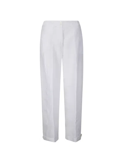M.s.m Milano Straight-leg Linen Trousers In White