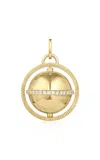 M.spalten 14k Yellow Gold Spinning Globe Charm