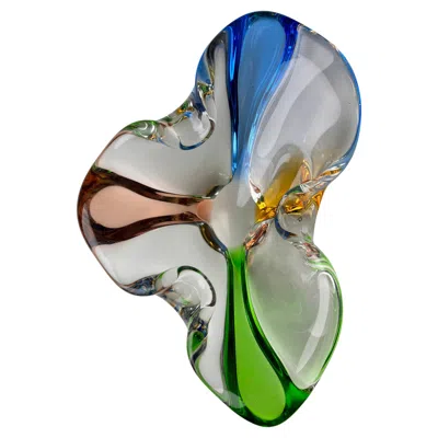 Pre-owned Mstisov Hana Machovska Mid-century Modern Art Glass Bowl, Czech, 1960 In Gray