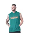 Msx By Michael Strahan Men's Aqua Miami Dolphins Tri-blend Rebound Sleeveless Hoodie In Blue