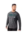 Msx By Michael Strahan Men's Black Philadelphia Eagles Performance Camo Long Sleeve T-shirt In Gray