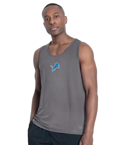 Msx By Michael Strahan Men's Charcoal Detroit Lions Energy Tank Top In Gray