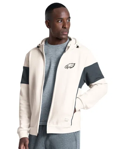 Msx By Michael Strahan Men's Cream Philadelphia Eagles Competition Full Zip Hoodie In White