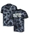 Msx By Michael Strahan Men's  Black Green Bay Packers Recovery Tie-dye T-shirt In Black