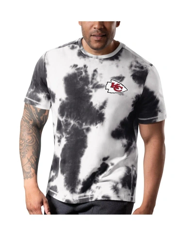 Msx By Michael Strahan Men's  Black Kansas City Chiefs Freestyle Tie-dye T-shirt