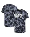 Msx By Michael Strahan Men's  Black Las Vegas Raiders Recovery Tie-dye T-shirt In Black