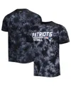 Msx By Michael Strahan Men's  Black New England Patriots Recovery Tie-dye T-shirt In Black