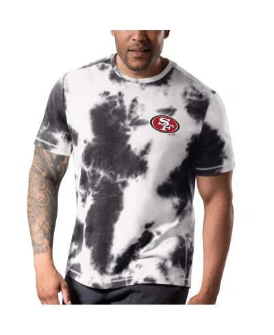 Msx By Michael Strahan Men's  Black San Francisco 49ers Freestyle Tie-dye T-shirt