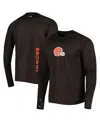Msx By Michael Strahan Men's  Brown Cleveland Browns Interval Long Sleeve Raglan T-shirt In Brown