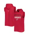 Msx By Michael Strahan Men's  Cardinal Arizona Cardinals Relay Sleeveless Pullover Hoodie In Cardinal