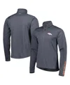 Msx By Michael Strahan Men's  Charcoal Denver Broncos Half-zip Hoodie In Charcoal