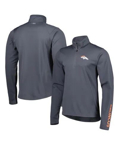 Msx By Michael Strahan Men's  Charcoal Denver Broncos Half-zip Hoodie