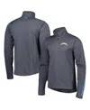 Msx By Michael Strahan Men's  Charcoal Los Angeles Chargers Quarter-zip Sweatshirt In Charcoal