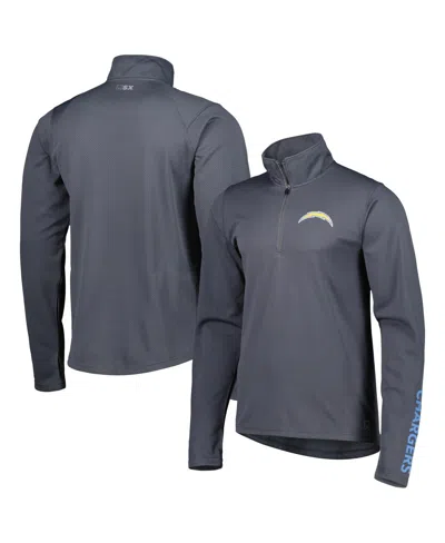 Msx By Michael Strahan Men's  Charcoal Los Angeles Chargers Quarter-zip Sweatshirt