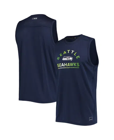 Msx By Michael Strahan Men's  College Navy Seattle Seahawks Rebound Tank Top