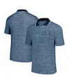 Msx By Michael Strahan Men's  Deep Sea Blue Seattle Kraken Strategy Raglan Polo Shirt In Deep Sea Blue