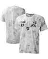Msx By Michael Strahan Men's  Gray Las Vegas Raiders Resolution Tie-dye Raglan T-shirt In Gray