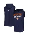 Msx By Michael Strahan Men's  Navy Chicago Bears Relay Sleeveless Pullover Hoodie In Navy