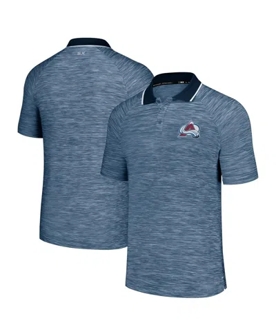 Msx By Michael Strahan Men's  Navy Colorado Avalanche Strategy Raglan Polo Shirt