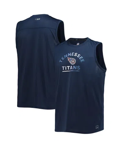 Msx By Michael Strahan Men's  Navy Tennessee Titans Rebound Tank Top