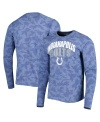 MSX BY MICHAEL STRAHAN MEN'S MSX BY MICHAEL STRAHAN ROYAL INDIANAPOLIS COLTS PERFORMANCE CAMO LONG SLEEVE T-SHIRT