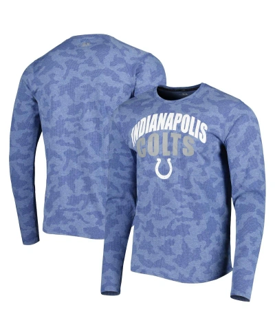 Msx By Michael Strahan Men's  Royal Indianapolis Colts Performance Camo Long Sleeve T-shirt