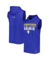 Msx By Michael Strahan Men's  Royal Los Angeles Rams Relay Sleeveless Pullover Hoodie In Royal