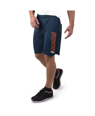 Msx By Michael Strahan Men's Navy Denver Broncos Mesh Shorts
