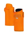 Msx By Michael Strahan Men's Orange Denver Broncos Marathon Sleeveless Pullover Hoodie In Orange